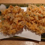 蕎千花 - 桜海老と野菜のかき揚げ