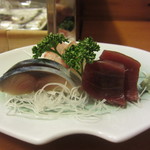 鮨秀仙 - お造り　〆さば・まぐろ・カレイ