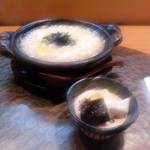 割烹　和郷 - 筍他の炊いたんと蟹雑炊