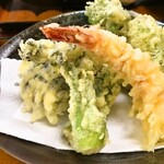 蕎麦 太海野 - 天ぷら「あっぷ図」