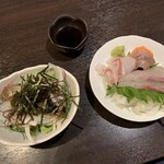 Kurashiki Koshitsu Izakaya Ibuki - サラダ、刺身【2022.7】