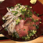 なごみ - マグロ、太刀魚炙り刺2食づけ丼up