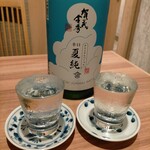 Nikutonihonshu Iburi - 加茂金秀（辛口夏純米酒）グラス880円
