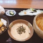 ひのや - とろろうどん+ミニ天丼