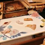 鮓 きずな - お造り ・かれい・タイ・アマテガレイ・鰆