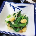 酒房　三日月食堂 - 日替わり定食（¥600）の小鉢1