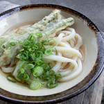 讃岐うどん がもう - いんげん豆天とかけうどん（そのまま小）