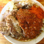 にかいや - ぶた入りオロチョンラーメン＋トッピング全部