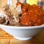 にかいや - ぶた入りオロチョンラーメン＋トッピング全部