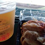 阪神甲子園球場 - キリン一番搾り生ビール、藤浪の牛カルビ焼きそば