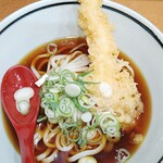 長命うどん - コロ、海老天