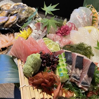 纪伊长岛直送的鲜鱼 ◆无限畅饮套餐丰富