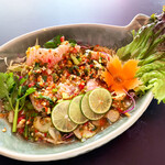 Thai lime steamed red fish