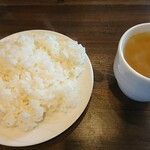 ラッキーステーキ - 追加 ライス・スープ