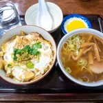 東京庵 - 玉子丼塩ラーメンのセット