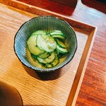 麟 - 漬物は大葉と茗荷と塩のみで作られています