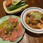 YAKITORI BAR GO - レバーボイル、もつ煮込み、ミソキュー