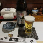 肴 - 瓶ビール アサヒスーパードライ中瓶 630円(税込)　(2022.4)