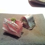 すし匠 - アジのつまみ