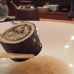 日本料理 たかむら - 牡蠣の海苔巻き