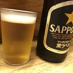 とんかつ つかさ - サッポロ黒瓶ビール