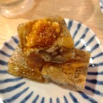 立呑み晩杯屋  - 醤油をたらし