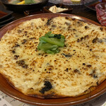 日本酒×和創作料理 香酒 鞘 - 岩海苔と漬物のピザ