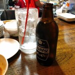 厳選もつ酒場 エビス参 - ホッピー選手の入場です。