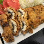 わ楽 - ウナギの蒲焼きフライ　断面