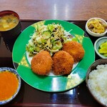 ねぎぼうず - 蟹クリームコロッケ定食　1300円