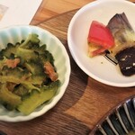 Nukaryouri Misawo - ゴーヤ鰹節がけ、トマト＆茄子揚げ酢浸し