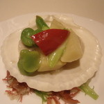 礼華　青鸞居 - 帆立と野菜の塩炒め