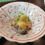 あん梅 - お通し（菜の花といそぎんちゃくの酢味噌和え）