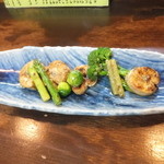 あん梅 - ぶり白子と春やさいガーリックバター焼