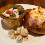 クイーンズ スープ カフェ - モーニングセットのアップ