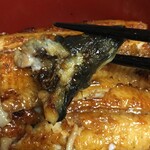 黒崎屋 - 鰻  ビックリするくらいアブラのってる！！！
      
      地焼きで、白焼きと蒲焼きの中間くらいの焼き。
      
      なので川魚としての美味さもしっかりヽ(´o｀
      
      
      こりゃ〜美味い♪
      
      
      