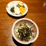 川淀 - 先付けのヤマイモと香の物