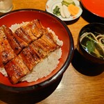 川淀 - うな丼の上串と肝吸い付き