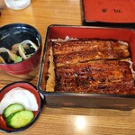 川豊 - 上鰻重ご飯少な目に肝吸い