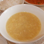 四川料理 桃源郷 - おすすめＢランチ　２５００円　玉子とコーンのスープ　【　２０１３年３月　】