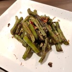プラスミドx台湾食 - ７インゲンのガーリック炒め・乾煸四季豆