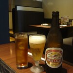 Rikyu - 中瓶ビールとウーロン茶