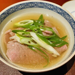 馳走 啐啄一十  - 【写真⑮】榊山牛(サーロイン)、真昆布&4種類の出汁(真昆布&いりこ、鰹節、鯖節、あご節)しゃぶ