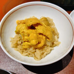 馳走 啐啄一十  - 【写真⑳】赤雲丹(山口県柳井産)、赤酢シャリのマイクロ丼