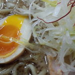 らーめん弥七 - 半熟玉子（アップ）
