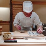 鮨みなと - 鮎の塩焼きペースト、用意してくれています。