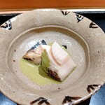 鮨みなと - あわびの肝ソース