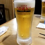 Ajidokoro Chikurin - 生ビール：500円