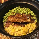 鰻花房 - 佐賀県産夢しずくを南部鉄器で炊く混ぜご飯