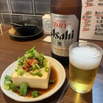 酒場スタンド ニューツルマツ - 韓国風やっこと瓶ビール大